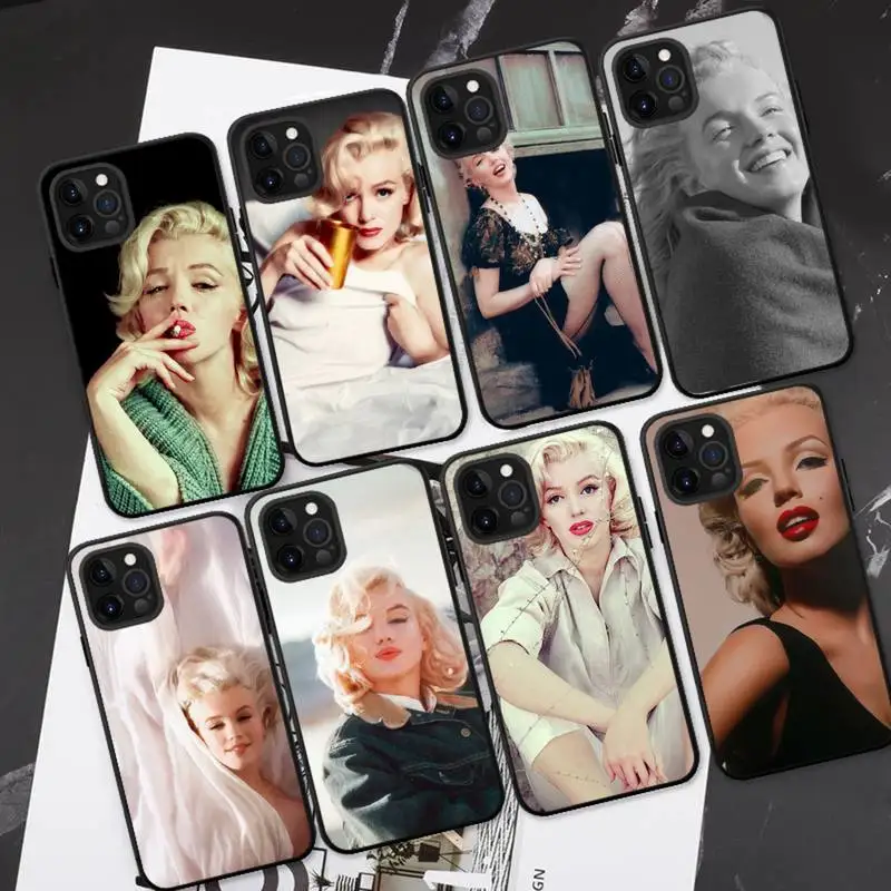 

Marilyn Monroe Phone Case For iPhone 13 11 8 7 6 6S Plus X XS MAX 5 5S SE 2020 XR 11 pro DIY Funda