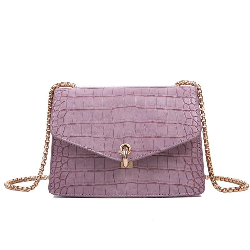 

Net red crocodile snake bone chain small square bag new summer Korean fashion shoulder diagonal bag