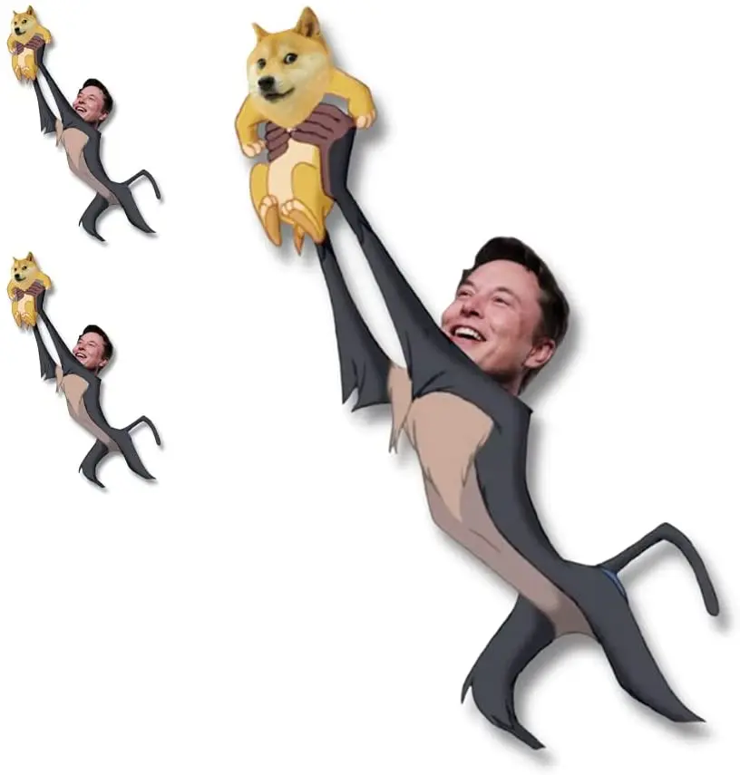 Премиум догкоин арбуз мусс Виниловая наклейка (комплект из 3) для фанатов