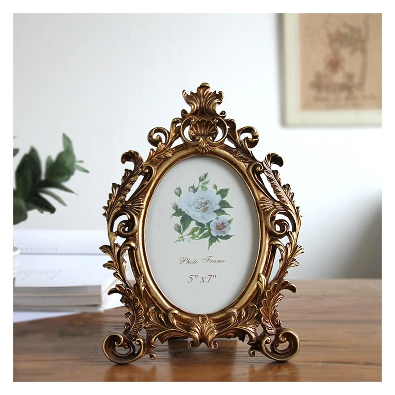 

European Creative Archaize Photo Frame Oval Shape Doing Old Resin Household Decorative Ornaments Home Picture frame 6"/7"/8"