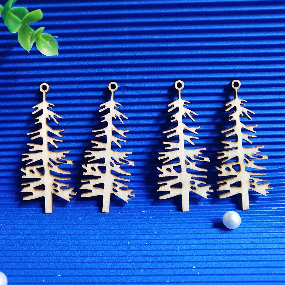 

10pcs/set Tree Wooden DIY Wedding Product Creative Tree Pendant Gift Party Home Decoration wood diy manualidades