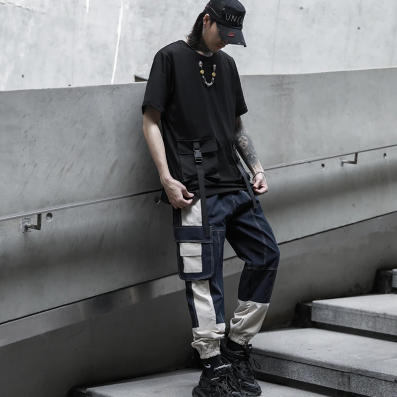 

High Quality Mens Casual Overalls Pants Streetwear Fashion Hip Hop Jogging Trousers Male Multi-Pocket Mens Tatical Pants