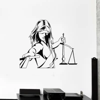 judicial law firm court judge lawyer vinyl wall decal court office creative artist home decorative sticker mural bg36