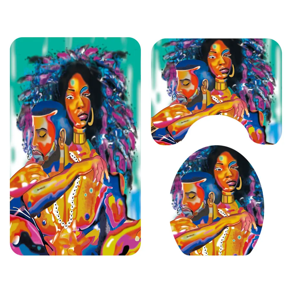 Замок любви Африканский пара для боди арта с Водонепроницаемый душ Шторы