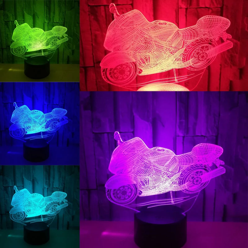 Светофор ночсветильник с 3D иллюзией светодиодная лампа USB сенсорным управлением