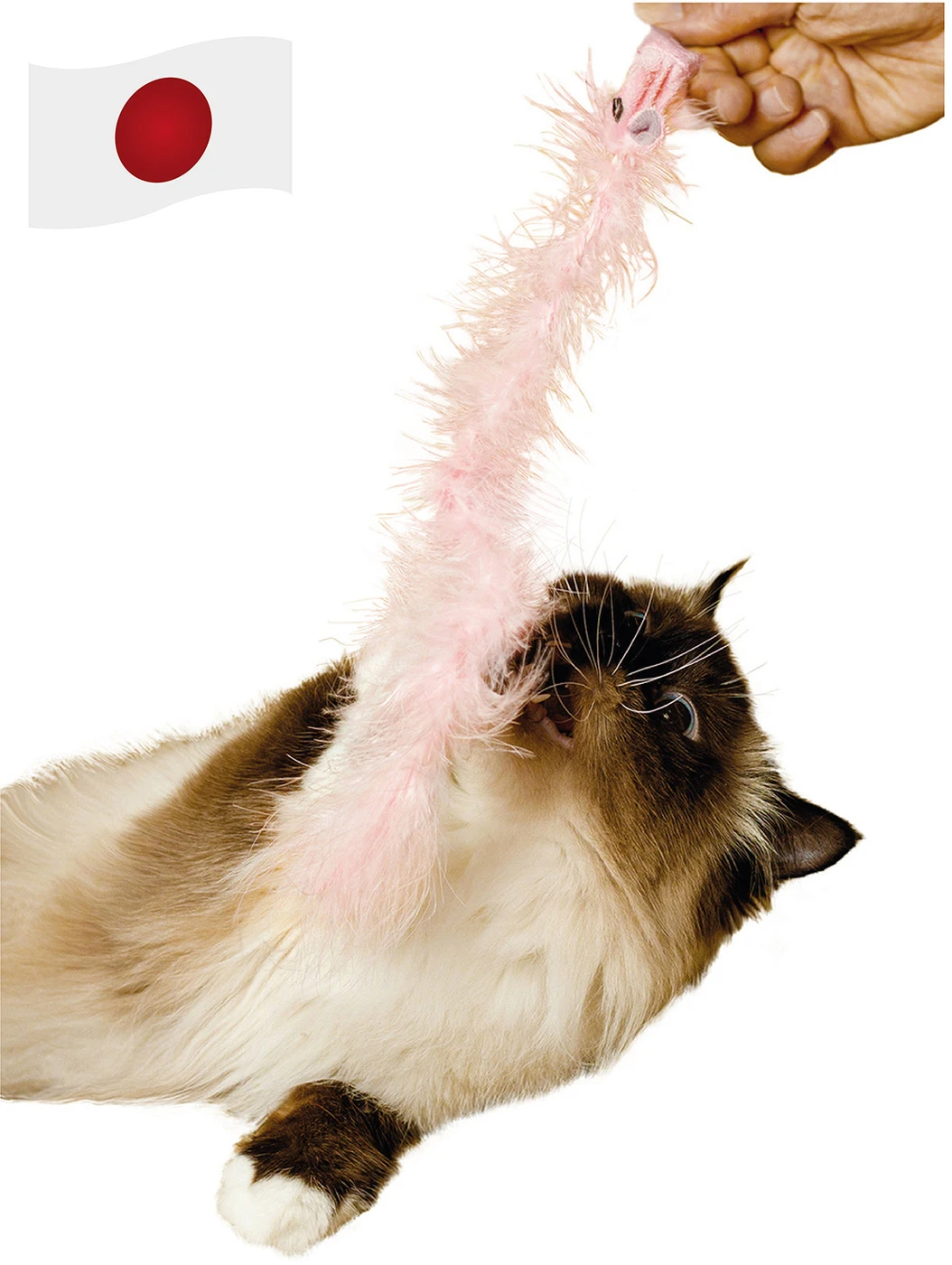 Игрушка для кошек Japan Premium Pet пушистая дразнилка в виде жирафа оранжевый | Дом и сад
