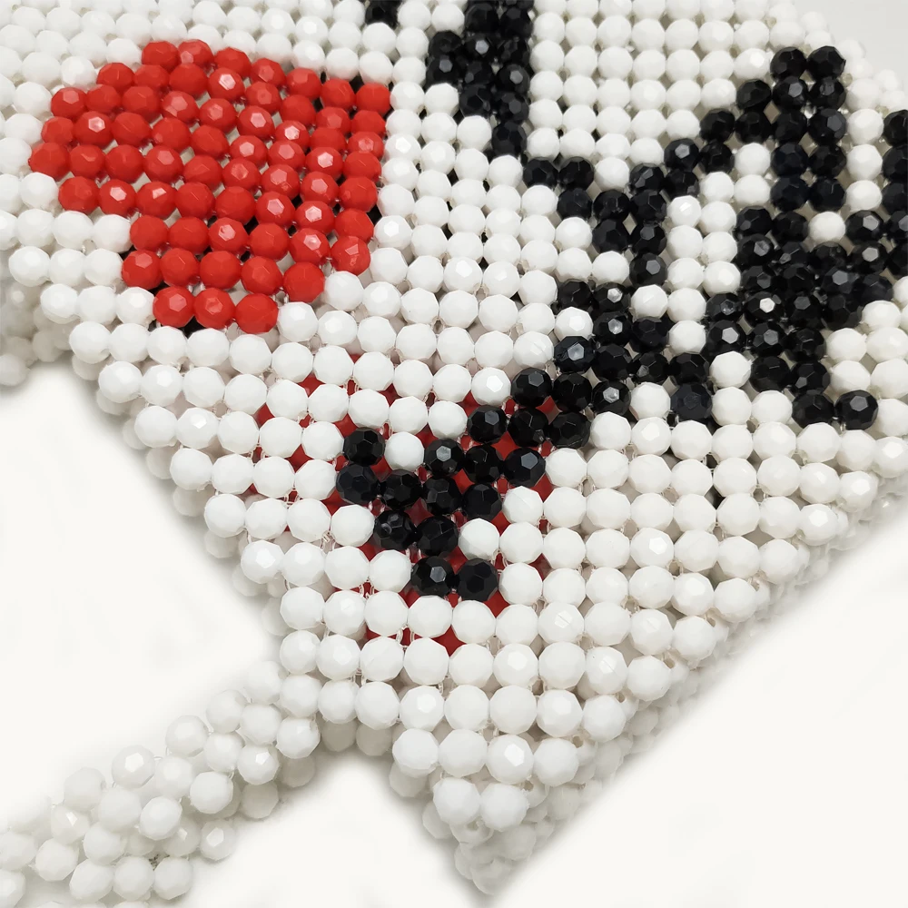 Модная белая сумка из бисера ручной работы с надписью I Love NEW YORK | Багаж и сумки