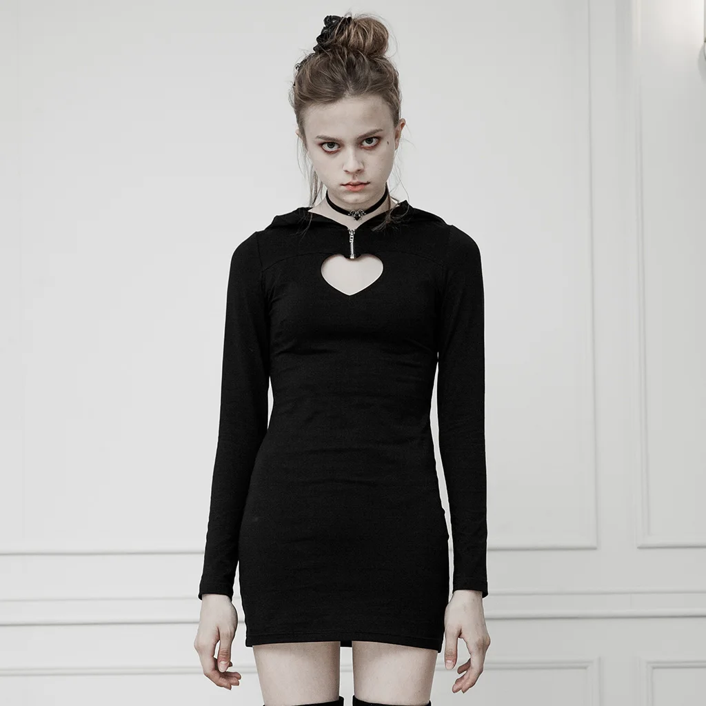 Женское Хлопковое платье в стиле панк облегающая короткая юбка с вырезами и