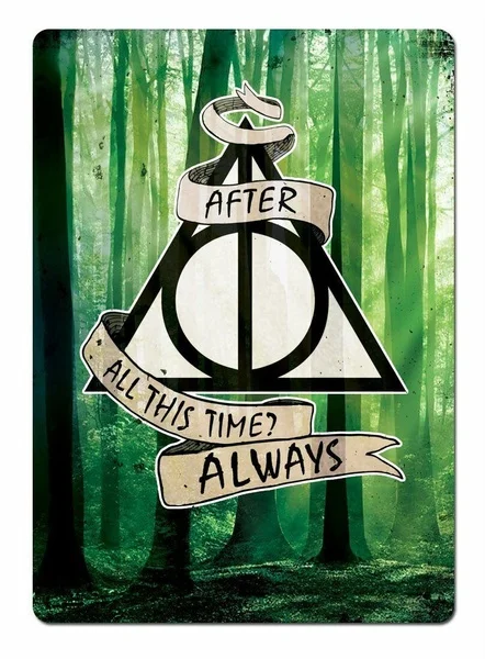 

Deathly Hallows Retro tin sign nostalgic ornament metal poster garage art deco bar cafe shop