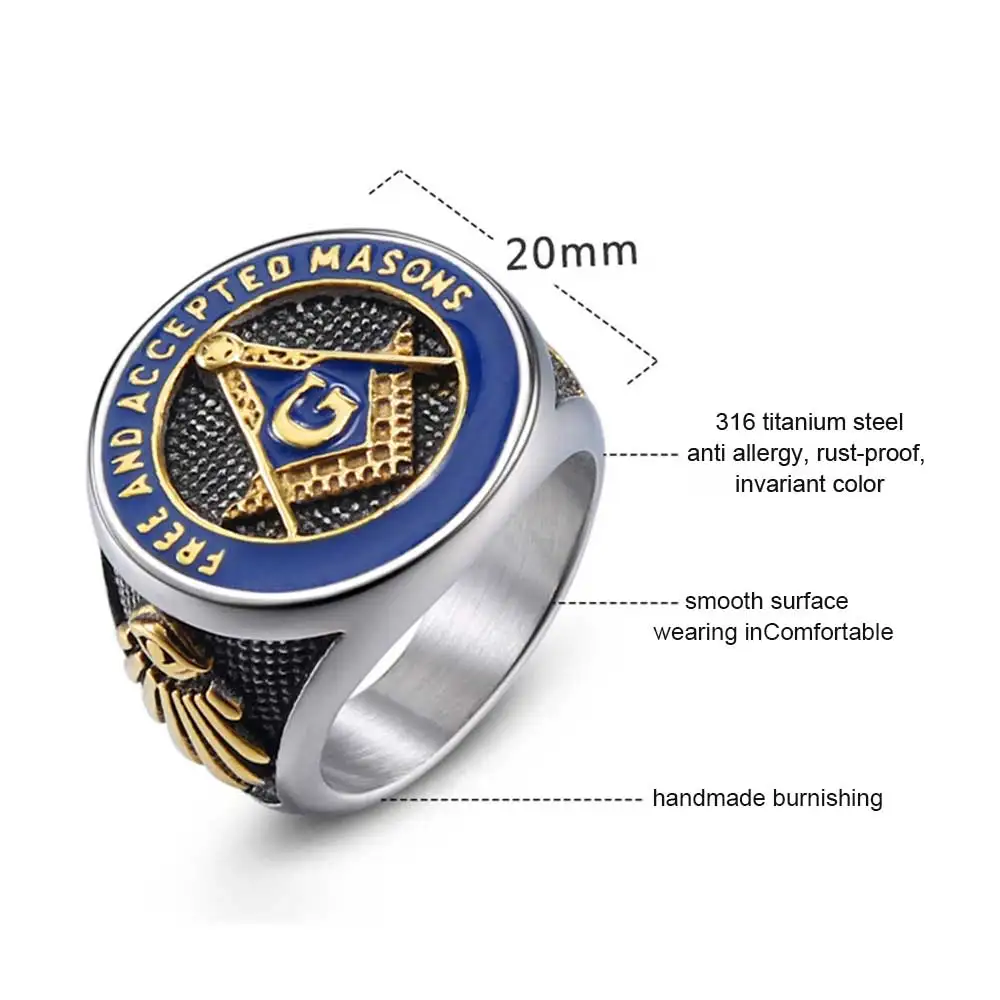 Moocare мужские панк кольца винтажные рок титановые часы мужское ювелирное