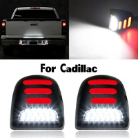 2 pcs led for cadillac escalade car number license plate light assembly red white auto number lamp lighitng error free brighter