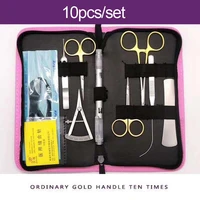 10pcsset Double Eyelid Sleeve Ophthalmic Embedding Tool Designer Needle Holder Beauty Plastic Surgery Double Eyelid Device