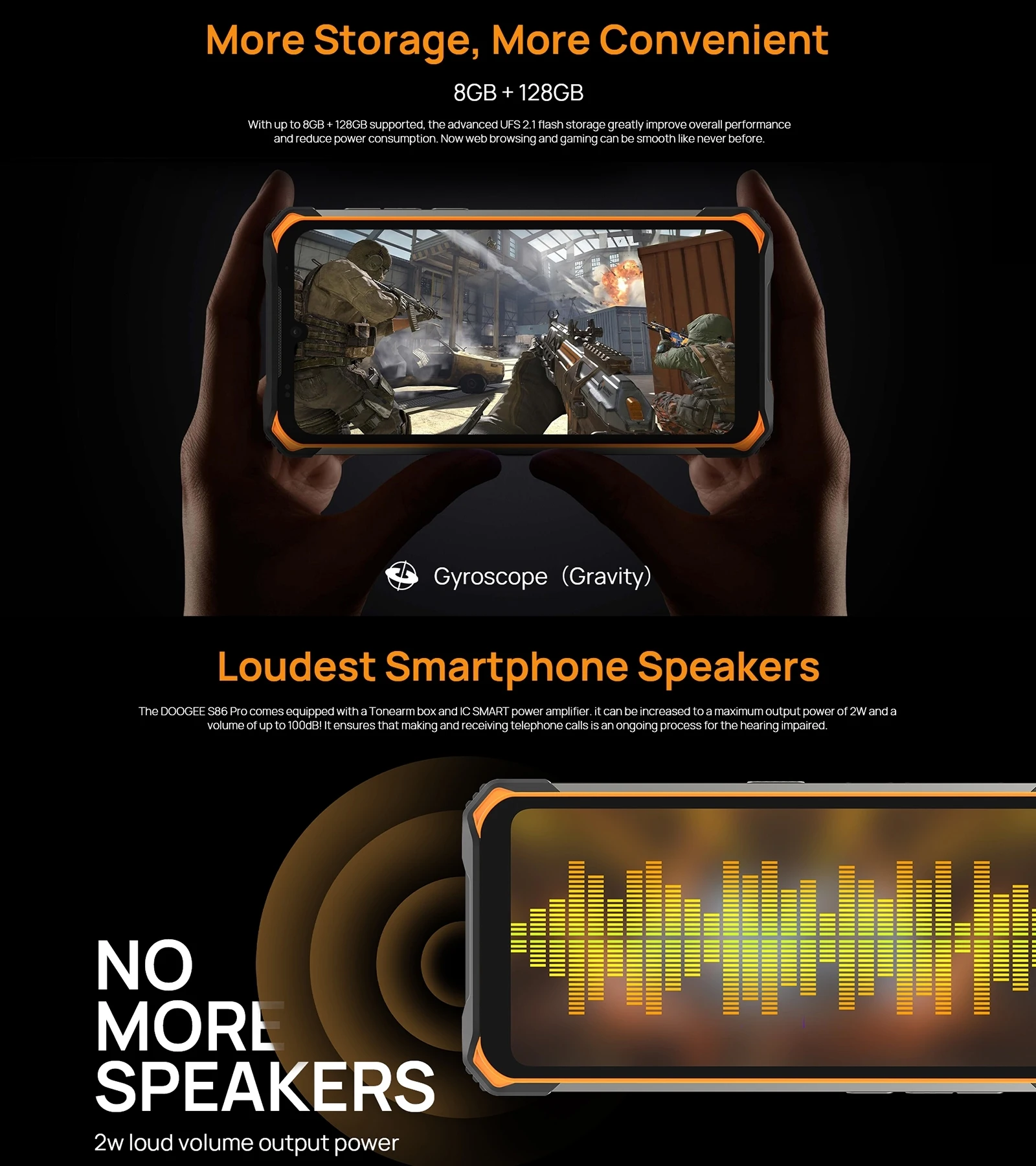 Смартфон DOOGEE S86 Pro защищенный 128 Гб ПЗУ 8 ГБ ОЗУ Android 10 Восьмиядерный процессор Helio P60