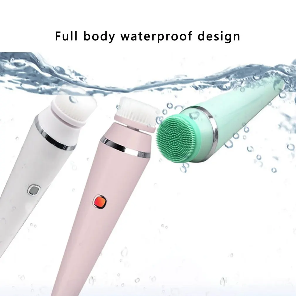 

Electric Facial Brush 4 In 1 Multifunctional Face Skin Spa Cleansing USB Rechargeable Massager Cleaner Skin Beauty Tool