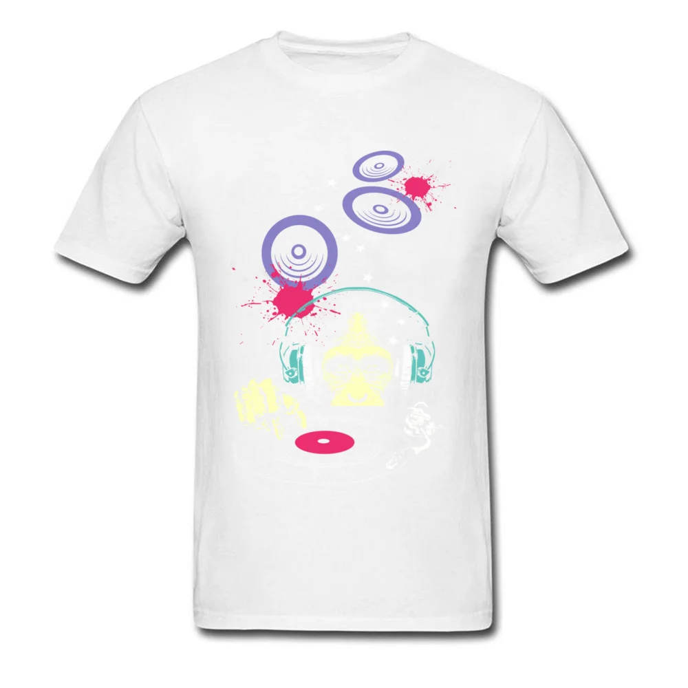 

Faddish DJ Monkey Music Men T-shirt Clothing Short Sleeve Crew Neck Graffiti Cartoon Print Tshirt