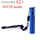 Синяя вспышка светильник колонна S2 плюс с SST20 Led Linterna фонарик 18650 фонарь флэш-светильник для кемпинга Рыбная ловля светильник ing работы лампы велосипед светильник