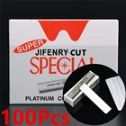 100 шт., бритва для бровей из нержавеющей стали