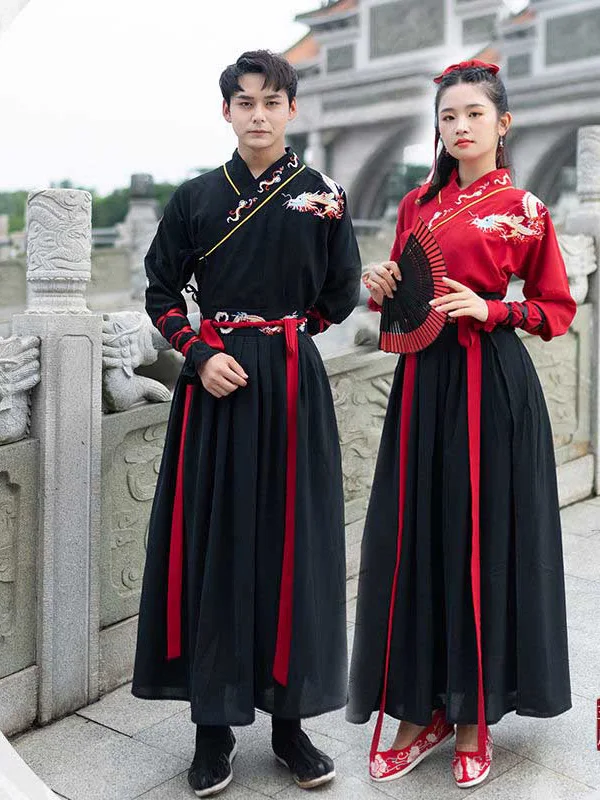 Традиционные женские танцевальные костюмы NiceMix Hanfu с вышивкой праздничный костюм