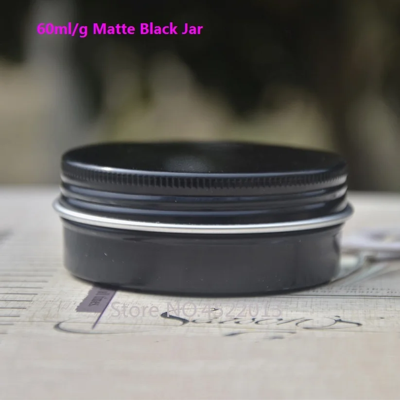 

60ml 60g D68*H25mm Black Metal Cosmetic Cream Jar, 2oz Aluminum Cosmetic Pot, Empty Mask Storage Tin Case, Cosmetic Packagings