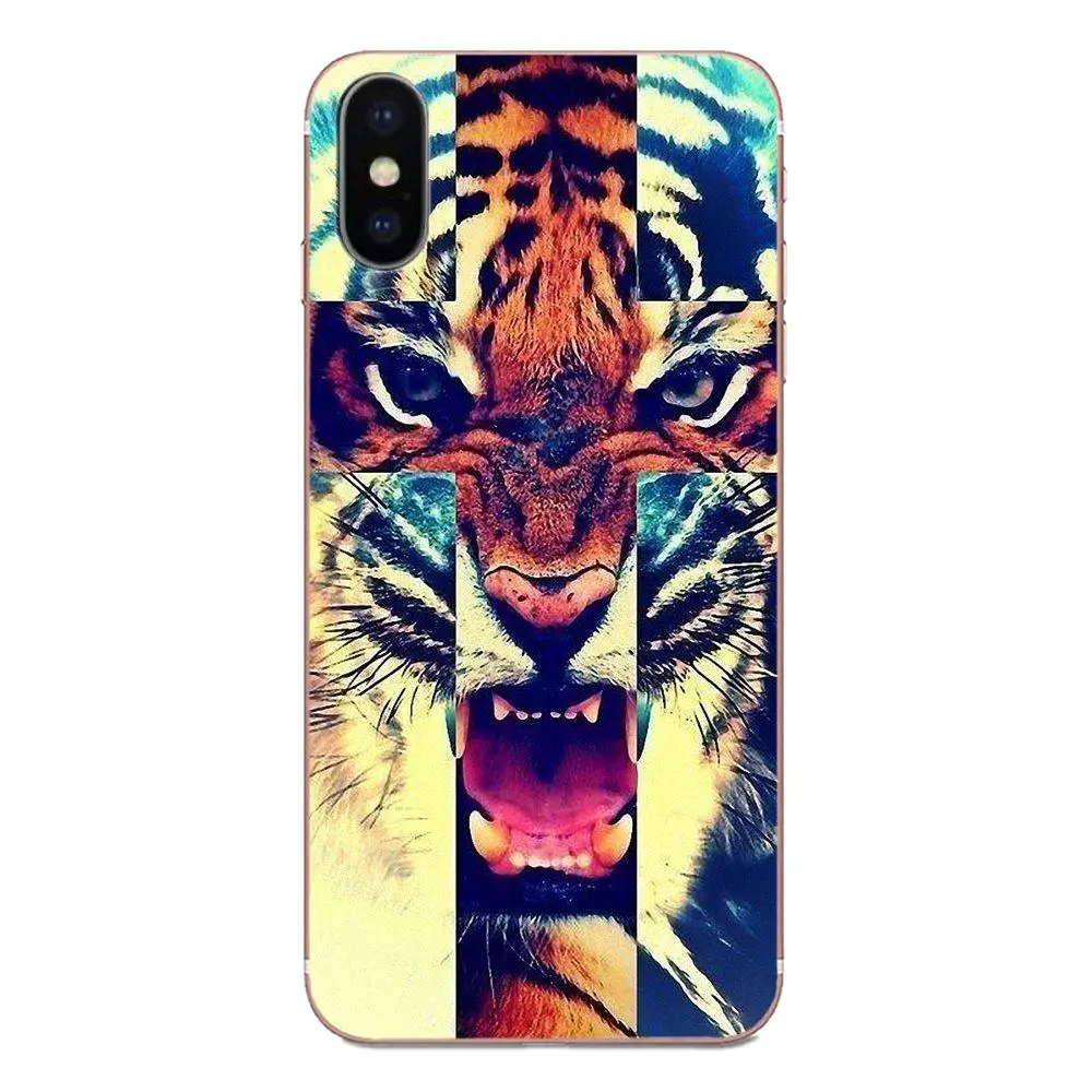 Цифровой тигровый Фрактальный фракталий Trippy Feral для Sony Xperia Z Z1 Z2 Z3 Z4 Z5 compact Mini M2 M4 M5 T3