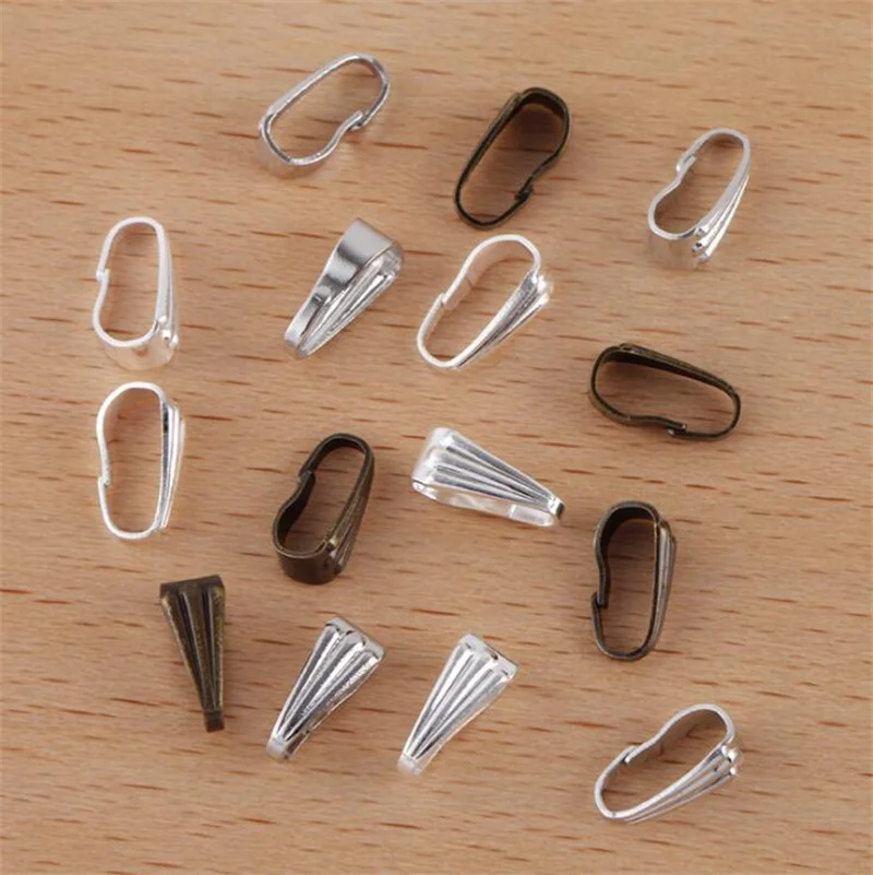 

200pcs/lot 7 8 mm Pendant Clasp Connectors Gold Clips Connectors For Jewelry Making Finding Necklace Accessories Supplies