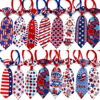 50pcs american independence day pet ties accessories 4th july pet dog bow ties neckties adjustable dog cat bowties products