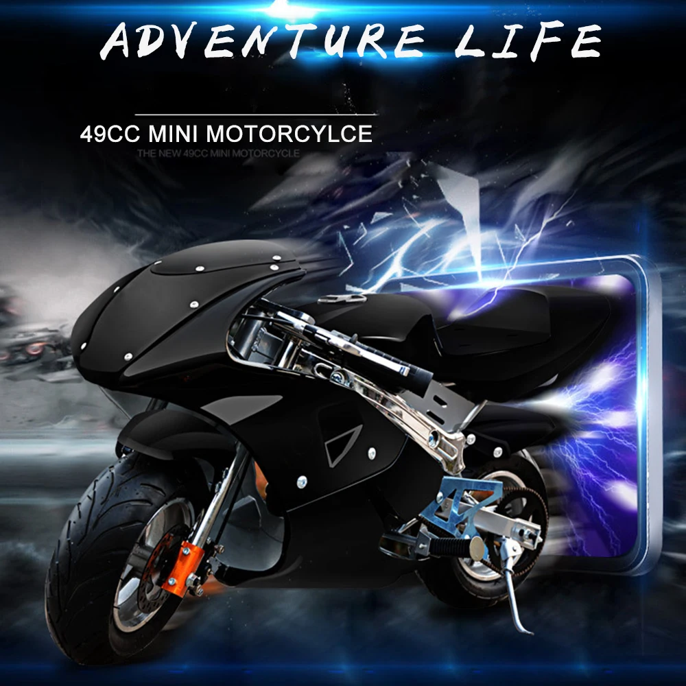 KAWOSEN 2 тактный пусковой механизм 49CC мини карманный мотоцикл 120 кг нагрузка на