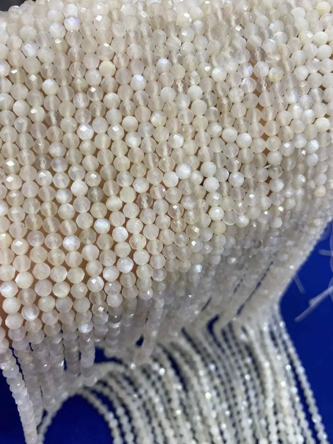 Оптовая продажа граненые круглые бусины Mikubeads из натурального лунного камня для