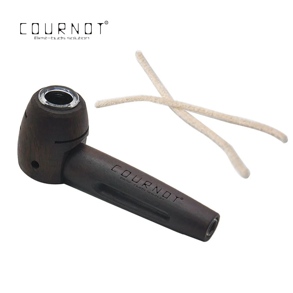 Курно Премиум деревянная табачная труба со стеклянной ручкой 122 мм натуральные