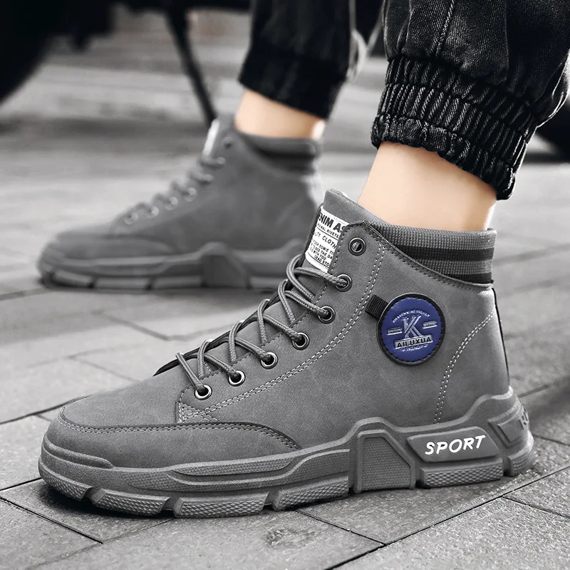 

Новые винтажные зимние ботинки, мужская обувь на платформе, повседневные британские ботильоны ручной работы, военные ботинки для пустыни с ...