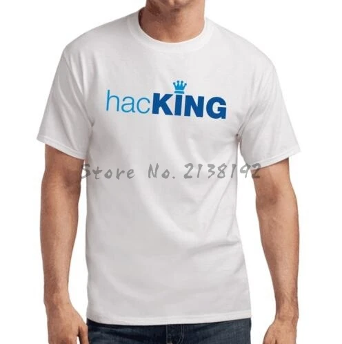 

hacKING | PC | Hacker | Gamer | Geek | XS-XXXL T-Shirt men's top tees new cotton t-shirt summer brand tops