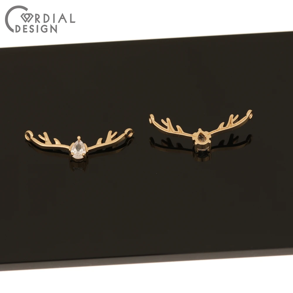 

Cordial Design 50Pcs 11*30MM Jewelry Accessories/Hand Made/DIY Making/Deer Shape/CZ Charms/Earring Findings/Pendant For Necklace