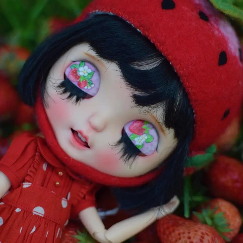 1/6 blyth кукла игрушка bjd совместное тело белая кожа клубника глаз Макияж с суставом