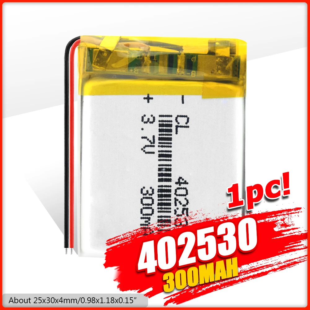 3 7 V литий полимерный аккумулятор 042530 402530 300MAH ионный для MP3 MP4 gps Смарт часы мышь