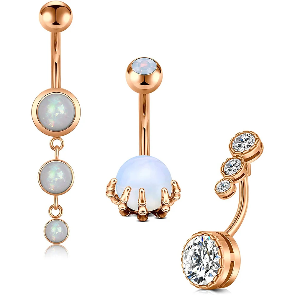 14 г штанга для живота из хирургической стали брикет кольцо пупка bananabells пирсинг