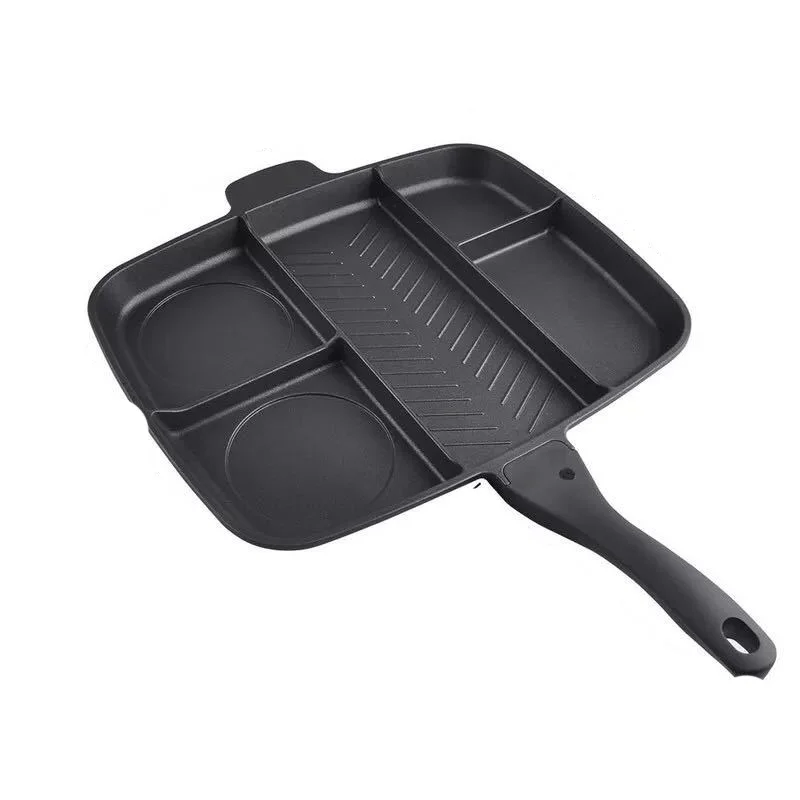 Kitchen Pot 15 Inches Non-stick Frying Pan 5 In 1 Fry Divided Grill for All-in-One Cooked Breakfast Oven Meal | Дом и сад