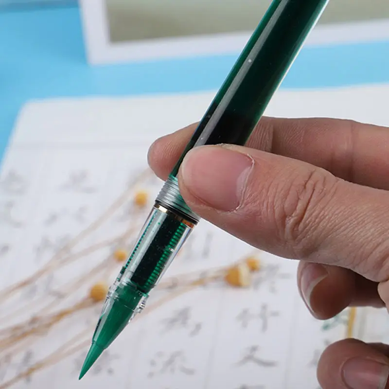 Роскошный качественный пластиковая перьевая ручка прозрачный кисть для