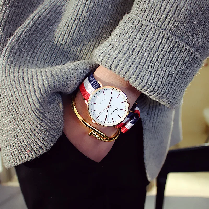 Montre homme, модные мужские часы, большой циферблат, цветной нейлоновый ремешок, кварцевые часы, мужские повседневные часы, мужские, Relogio Masculino# reloj