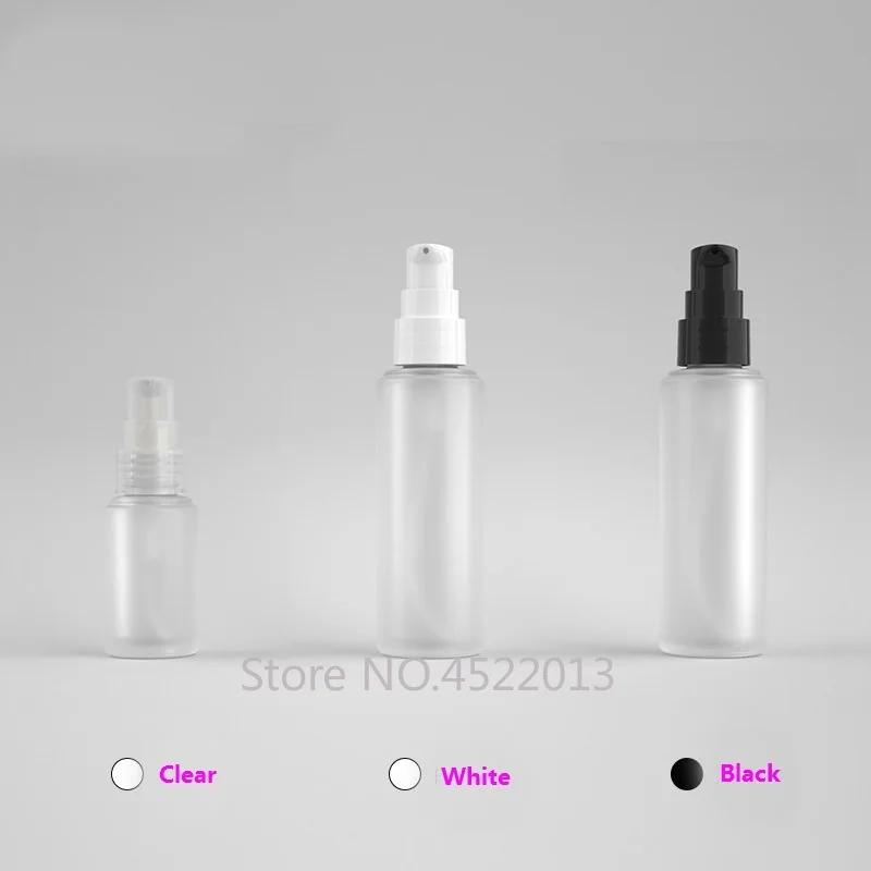 

20ml50ml 20pcs/lot Empty White Glass Cosmetic Frosted Vacuum Lotion Pump Container,DIY Portable Airless Cosmetic Liquid Package