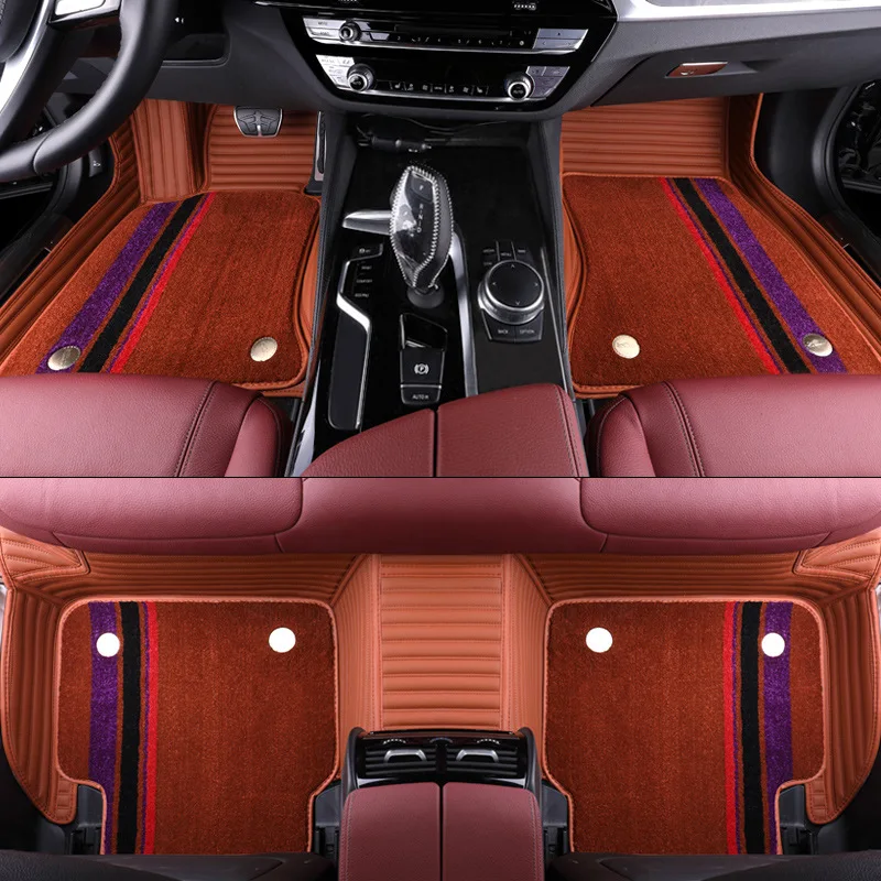 brown Автомобильные коврики на заказ для Volvo, все модели s60, s80, c30, s40, v40, v60, v70, xc60, xc70, xc90, 3D автомобильный Стайлинг, авто аксессуары - Название цвета: brown