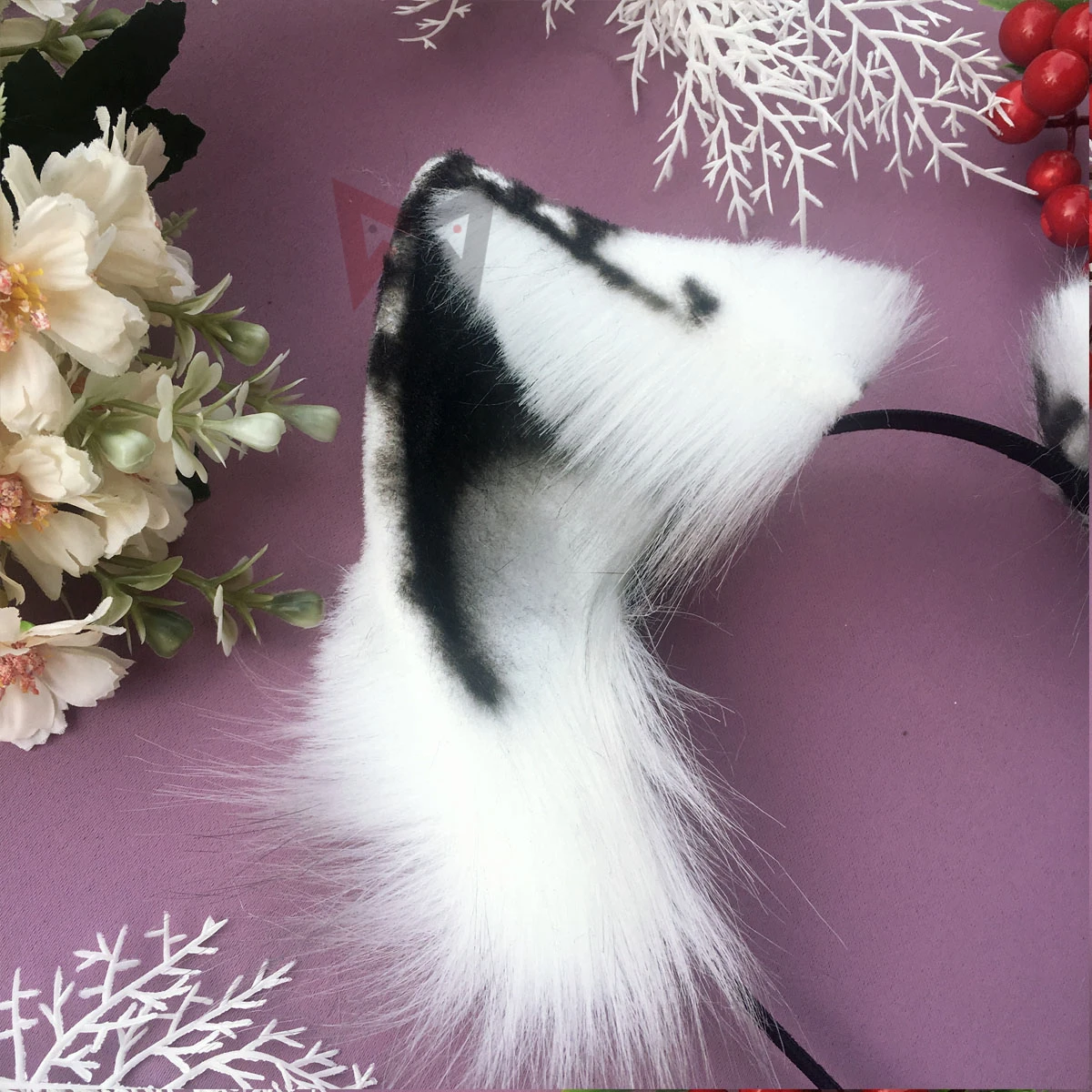 

New White And Black Cat And Beast Ears Hairhoop Headband Kc Hair Hoop Animal Headwear Lolita Hand Work Costume Accessories