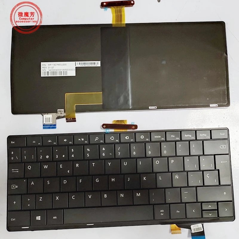 

SP New Laptop Keyboard For Microsoft Surface Pro3 Pro4 black/red
