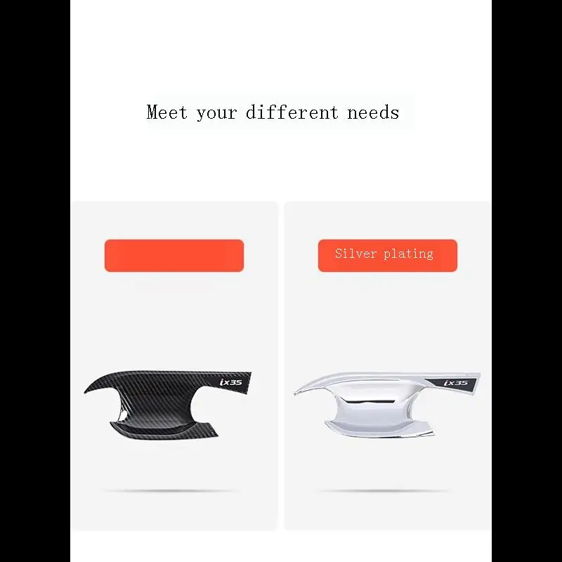 

Para Accessoires Voiture Accessori Auto Exterior Sticker Decoration Car Accessories Door Handle 2018 2019 2020 FOR Hyundai IX35