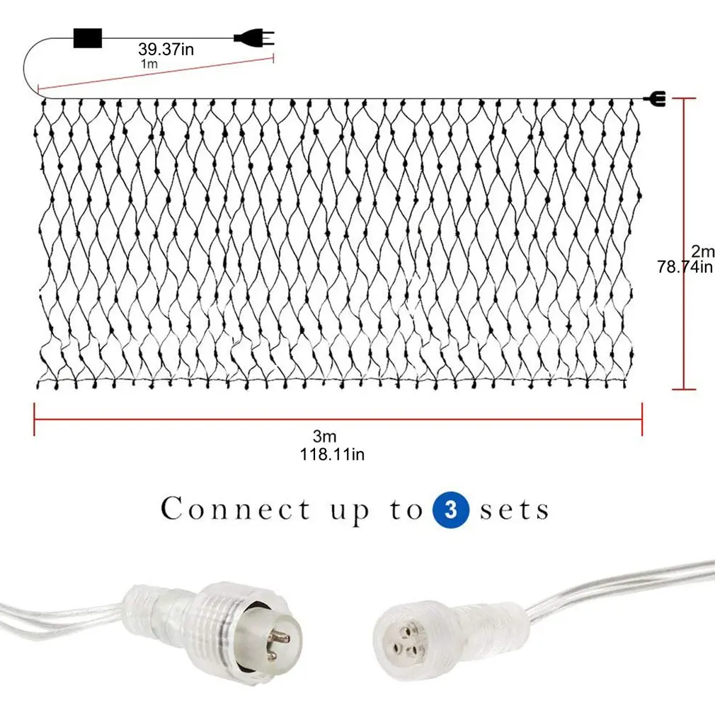 

220V LED Net Shaped Fairy Lights Mesh Reticular Light Warm White Lattice Lamp For Wedding Party Indoor And Outdoor
