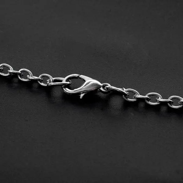 Серебряная цепочка с подвеска в виде наручников ожерелье|silver chain|chain with pendantsilver