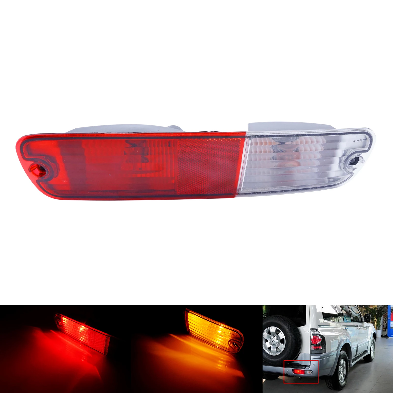 

ANGRONG Rear Bumper Light Lamp Right O/S For Mitsubishi Pajero Montero Shogun V73 V77 02-06