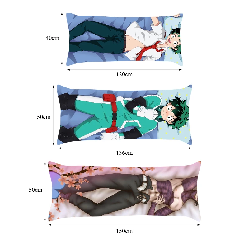 Чехол для подушки с героями аниме Моя геройская Академия атласные обнимающие