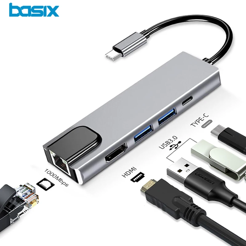

Thunderbolt 3 док-станция USB Type C концентратор для ноутбука 4K аксессуары Gigabit Ethernet RJ45 Lan адаптер USB-C PD адаптер для Macbook Pro