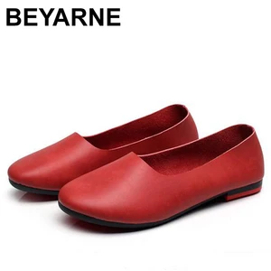 BEYARNEбалетки ручной работы из натуральной кожи на плоской подошве; Женская повседневная обувь; Женская обувь на плоской подошве; Удобная кожаная обувь без застежки на плоской подошве