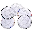 30 шт.компл., новинка, кристаллическая брошь в форме колеса, длинные штифты для шитья, для свадебной шапки, хиджаба, шарфа, 15 стилей